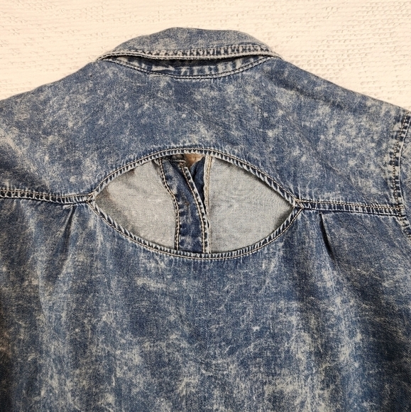 Vintage Mudd Y2K Style Button Down Denim Top Size Small - Picture 9 of 16